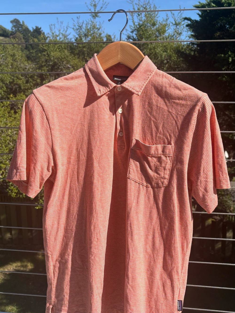 Patagonia Daily Men Striped Short Sleeve  Polo